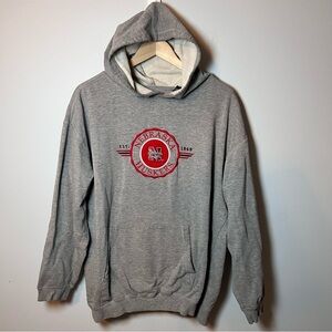 Vintage Nebraska Huskers Hoodie Men’s XL Crable Sportswear Gray NCAA Sweatshirt